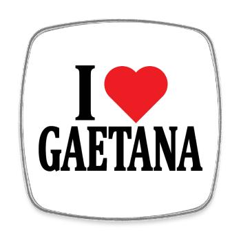 T-Shirt Ich liebe Gaetana T-Shirt Geschenkidee - Viereckiger Kühlschrankmagnet - Weiß - Vorne