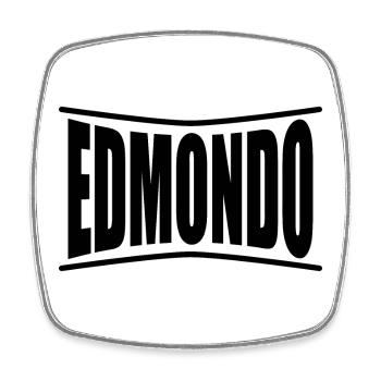 t-shirt Edmondo t-shirt idée cadeau - Magnet carré - blanc - Devant