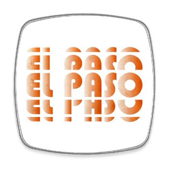 El Paso Gradient Grid - Viereckiger Kühlschrankmagnet - Weiß - Vorne