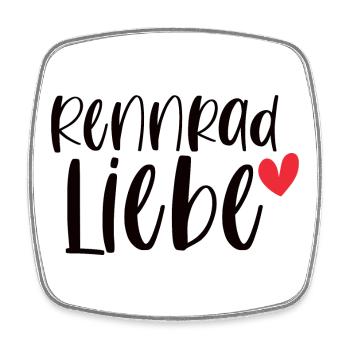Rennrad Liebe! Fahrrad Sport Radsport Geschenk - Viereckiger Kühlschrankmagnet - Weiß - Vorne