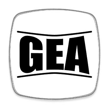 t-shirt Gea t-shirt gift idea - Square fridge magnet - white - Front