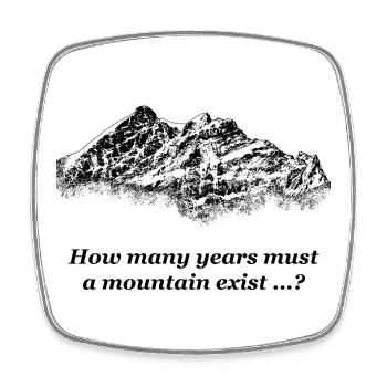 Dylan - Mountain - Square fridge magnet - white - Front