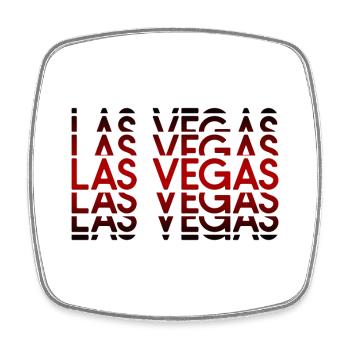 Las Vegas Neon Muster - Viereckiger Kühlschrankmagnet - Weiß - Vorne