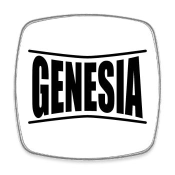 t-shirt Genesia t-shirt idée cadeau - Magnet carré - blanc - Devant
