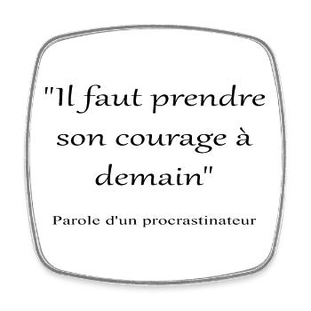 Procrastinateur - Magnet carré - blanc - Devant