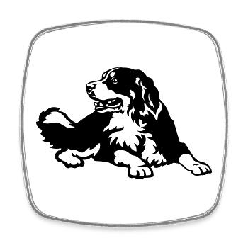 Bernese Mountain Dog - Square fridge magnet - white - Front