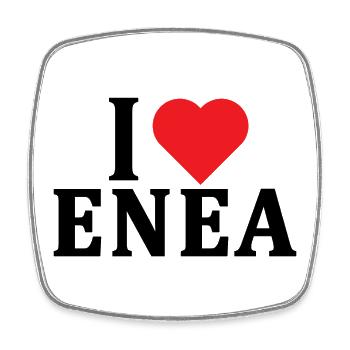 t-shirt I love Enea t-shirt gift idea - Square fridge magnet - white - Front