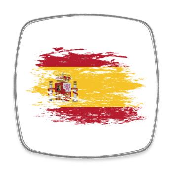 Spain flag used - Square fridge magnet - white - Front
