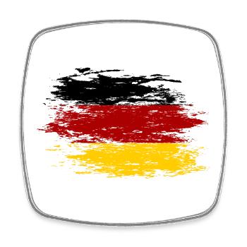 Germany used - Square fridge magnet - white - Front