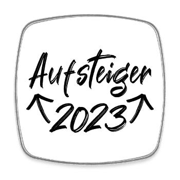 Aufsteiger 2023 Aufstiegstrikot 23 Liga Meister - Viereckiger Kühlschrankmagnet - Weiß - Vorne