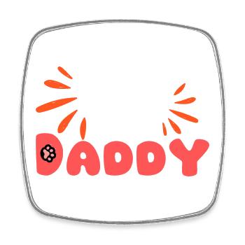 Cap Daddy Tippfehler Pop-Splitter - Viereckiger Kühlschrankmagnet - Weiß - Vorne