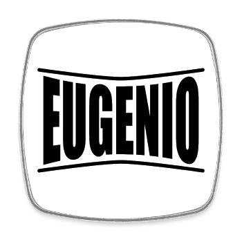 T-Shirt Eugenio T-Shirt Geschenkidee - Viereckiger Kühlschrankmagnet - Weiß - Vorne