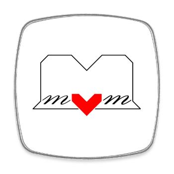 MOM Schwangerschaft Mutter Geburt best mom - Viereckiger Kühlschrankmagnet - Weiß - Vorne