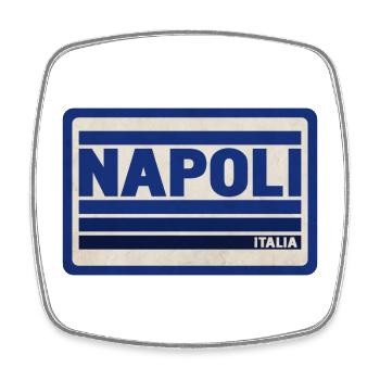 Napoli Vintage Schild Italien - Viereckiger Kühlschrankmagnet - Weiß - Vorne