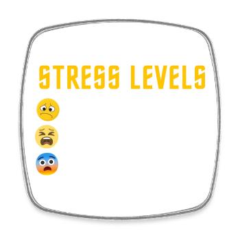 Graphique Emo des niveaux de stress - Magnet carré - blanc - Devant