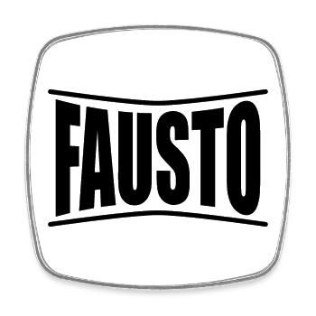 Fausto t-shirt t-shirt idée cadeau - Magnet carré - blanc - Devant