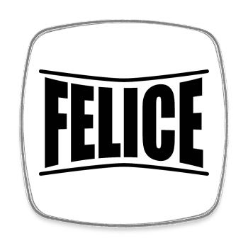 t-shirt Felice t-shirt gift idea - Square fridge magnet - white - Front