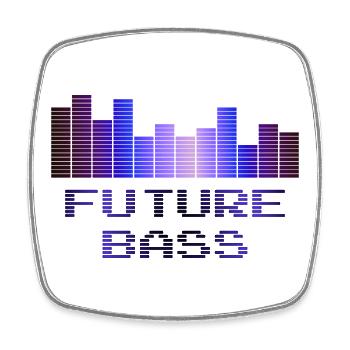 Future Bass | Music - Square fridge magnet - white - Front