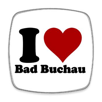 I Love Bad Buchau - Square fridge magnet - white - Front