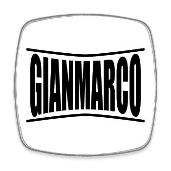 t-shirt Gianmarco t-shirt gift idea - Square fridge magnet - white - Front