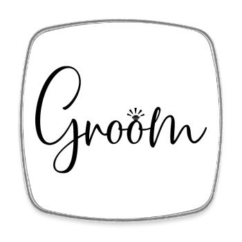 Groom Cool Matching Couple Wedding Party Mariage - Magnet carré - blanc - Devant