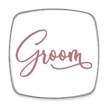 Bräutigam Cool Matching Paar Hochzeitsfeier Hochzeit - Viereckiger Kühlschrankmagnet - Weiß - Vorne