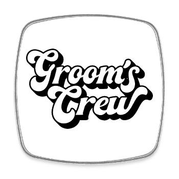 Groom’s Crew Squad Bachelor Party Matching Group - Magnet carré - blanc - Devant