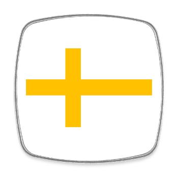 Croix de Suède - Magnet carré - blanc - Devant