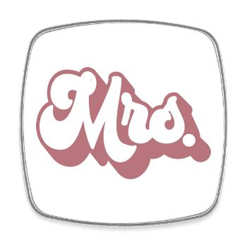 Mrs. Matching Couple Engagement Wedding Honeymoon - Square fridge magnet - white - Front