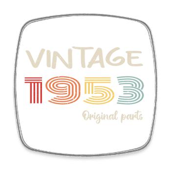 Millésime original 1953 | Cadeau d’anniversaire 1953 - Magnet carré - blanc - Devant