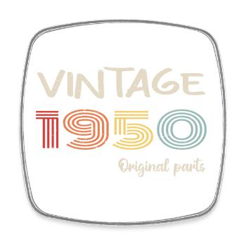 Millésime original 1950 | Cadeau d’anniversaire 1950 - Magnet carré - blanc - Devant