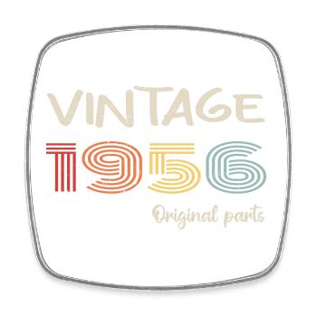 Original 1956 Vintage | Birthday present 1956 - Square fridge magnet - white - Front