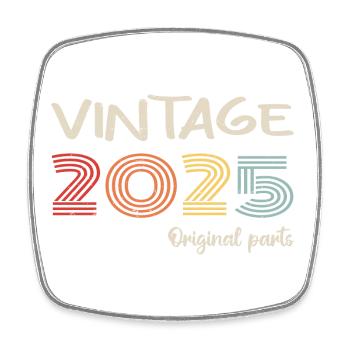 Original 2025 Vintage | Geburtstagsgeschenk 2025 - Viereckiger Kühlschrankmagnet - Weiß - Vorne