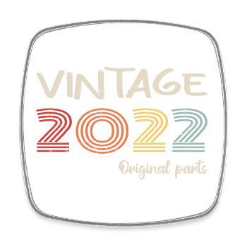 Millésime original 2022 | Cadeau d’anniversaire 2022 - Magnet carré - blanc - Devant