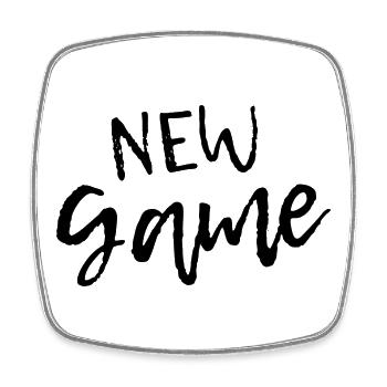 New Game - Original Gift for Gamers - Square fridge magnet - white - Front