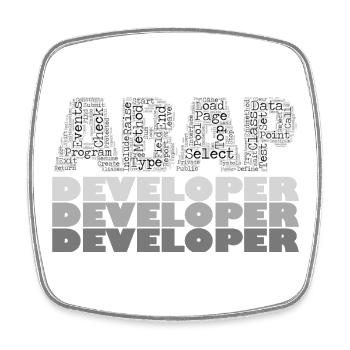 ABAP Developer - Viereckiger Kühlschrankmagnet - Weiß - Vorne