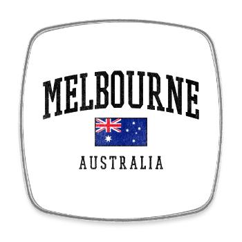  Melbourne Australien Flagge Design - Viereckiger Kühlschrankmagnet - Weiß - Vorne