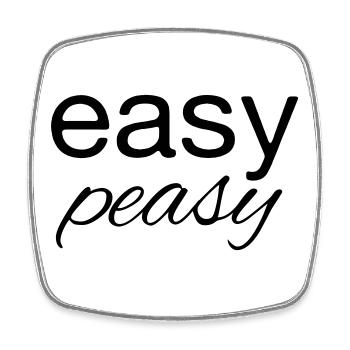 easy peasy - Viereckiger Kühlschrankmagnet - Weiß - Vorne