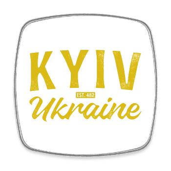 Kyiv Ukraine Gold Script Logo - Magnet carré - blanc - Devant