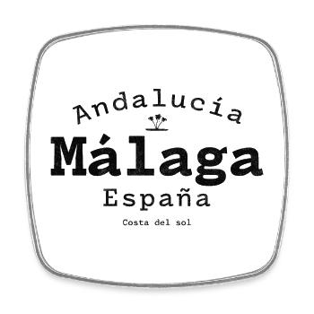 Andalusien Málaga Costa del Sol Grafik - Viereckiger Kühlschrankmagnet - Weiß - Vorne