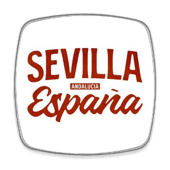 Sevilla Andalusische Leidenschaft - Viereckiger Kühlschrankmagnet - Weiß - Vorne