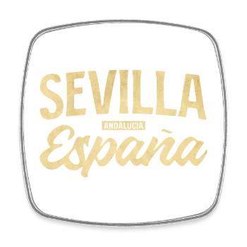 Séville España Vintage - Magnet carré - blanc - Devant