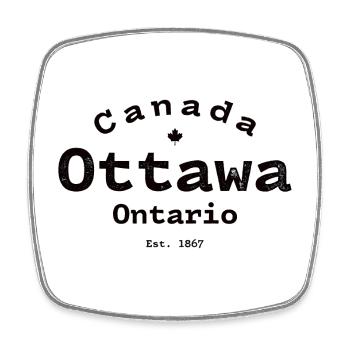 Ottawa 1867 Emblème Vintage - Magnet carré - blanc - Devant