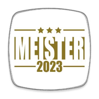 Meister 2023 Aufstiegstrikot Aufstieg 23 - Viereckiger Kühlschrankmagnet - Weiß - Vorne