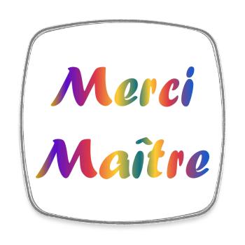 MAÎTRE. MERCI. MERCI MAÎTRE. CADEAU MAÎTRE. ECOLE - Magnet carré - blanc - Devant