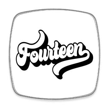 Fourteen 14th Birthday Boys Girls 14 Years Old - Square fridge magnet - white - Front