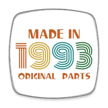 1993 Geburtstag Alles Originale Teile - Viereckiger Kühlschrankmagnet - Weiß - Vorne