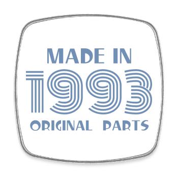 1993 Geburtstag Alles Originale Teile - Viereckiger Kühlschrankmagnet - Weiß - Vorne