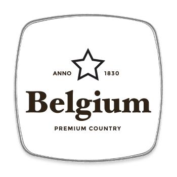 belgium PREMIUM COUNTRY - Square fridge magnet - white - Front