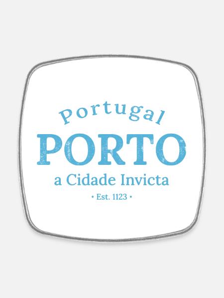 Porto a Cidade Invicta Logo - Square fridge magnet - white